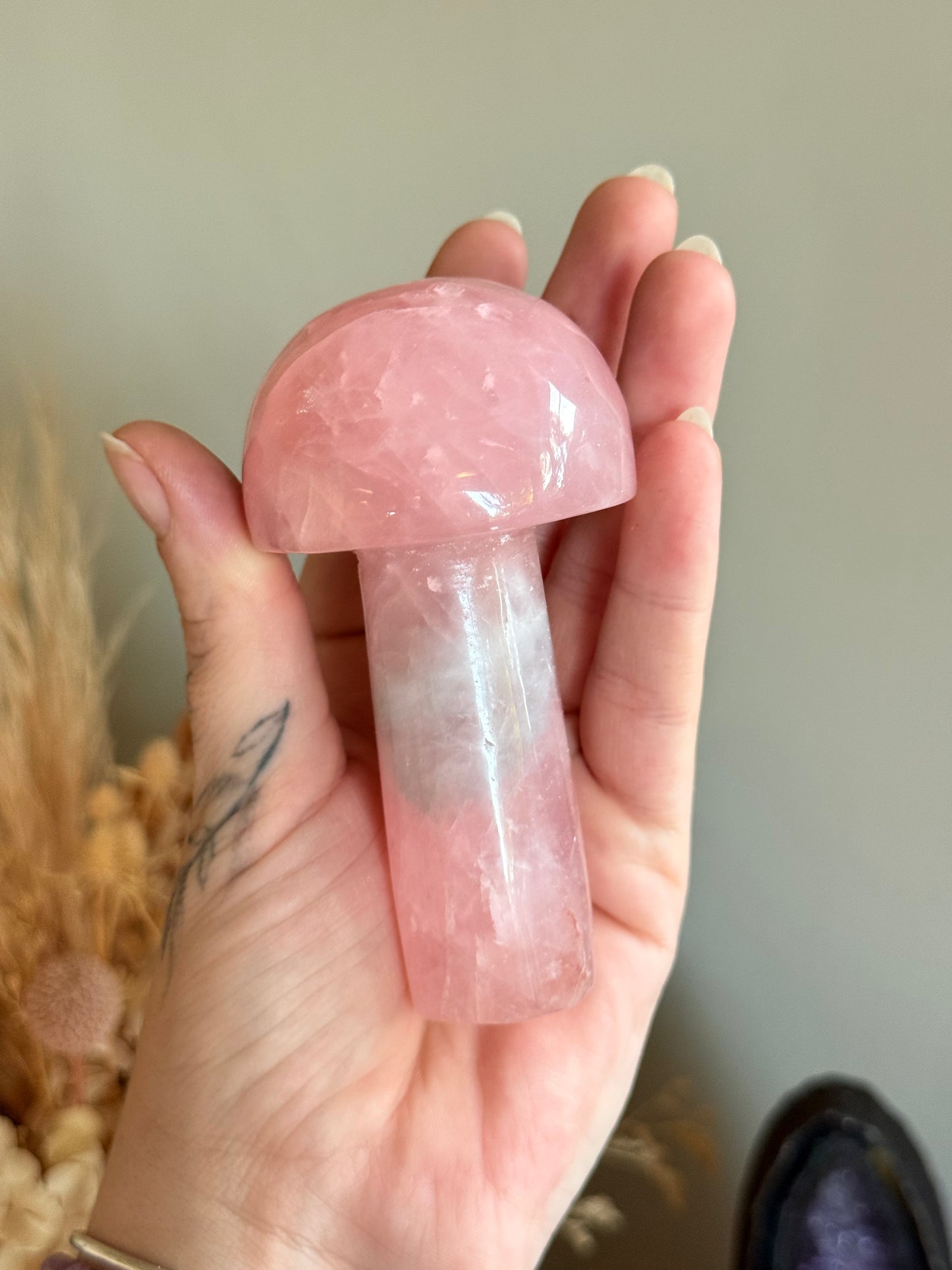 Rose Quartz Mushroom