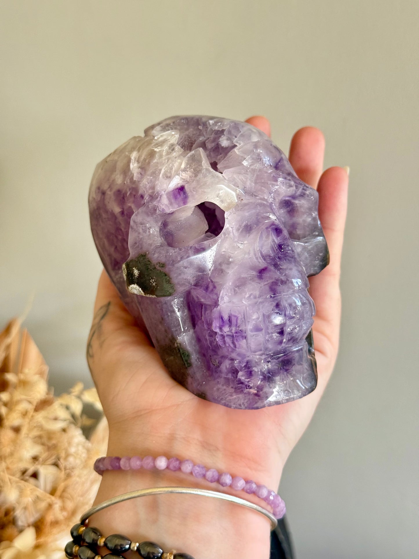 Druzy Amethyst Skull