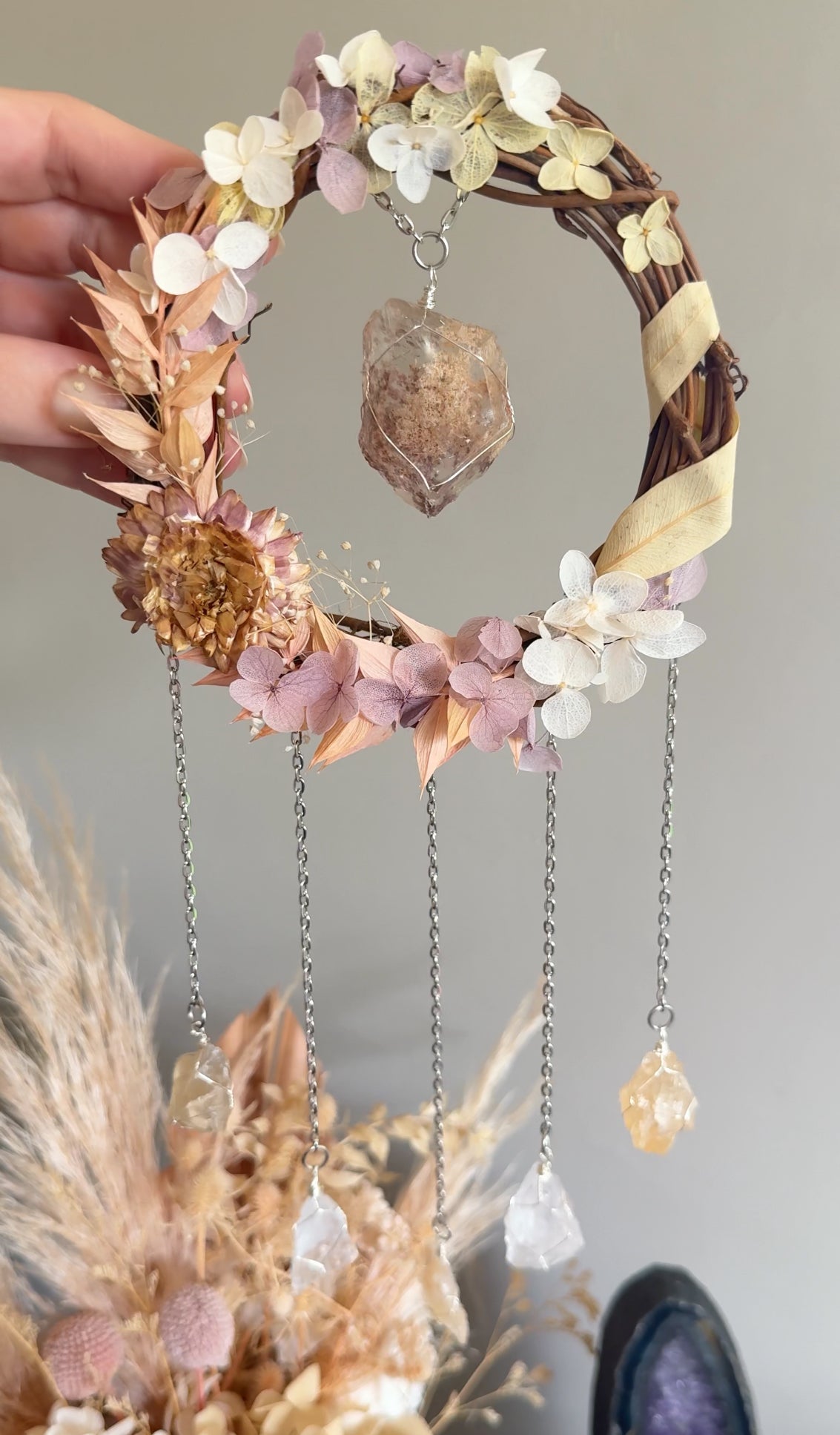 12cm Garden Quartz Wreath